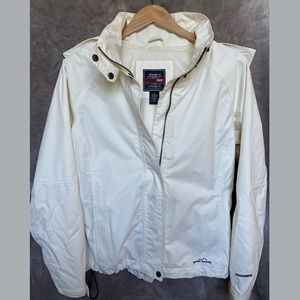 🎉NWOT EDDIE BAUER Rainfoil Packable Jacket, Size LG, Cream